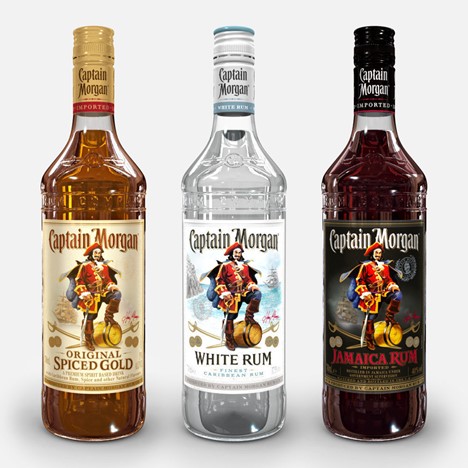 Captain Morgan Rum Glass bottle