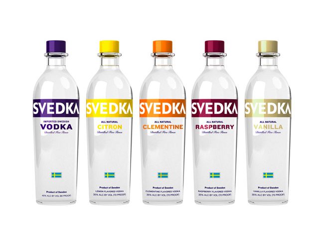 Svedka Vodka Glass bottle