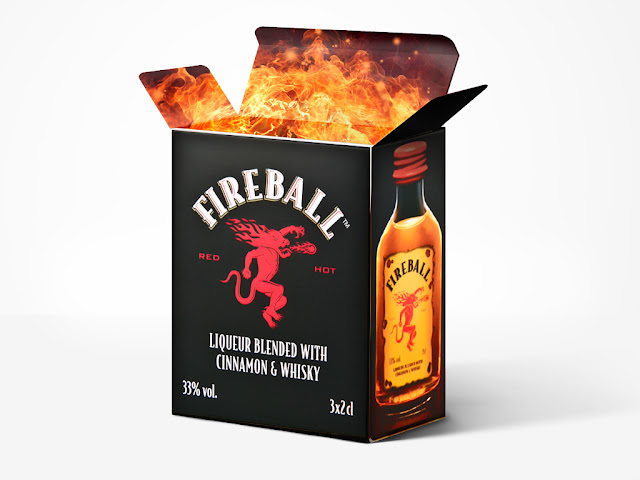 Fireball Liqueurs Glass bottle