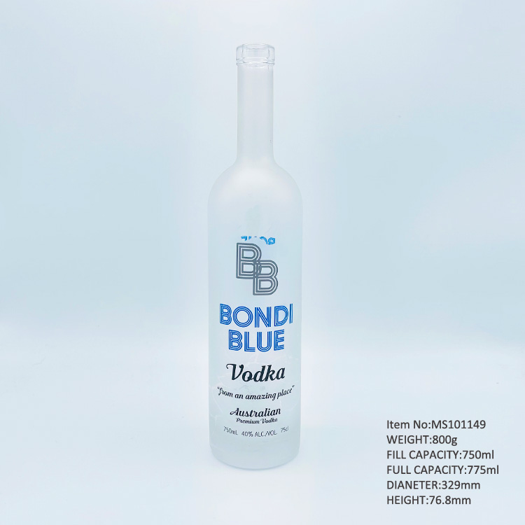 frost vodka glass bottle