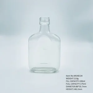 175ml flat glass bottle