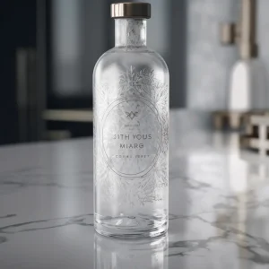 Classic Silver Electroplated Vodka Bottle 500ml