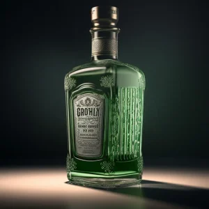 500ml Stylish Green Whiskey Bottle