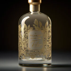 Luxurious Gold Foil Embossed Whiskey Bottle 175ml