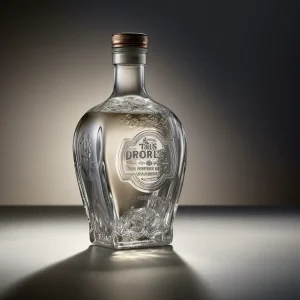Artistic Clear Whiskey Bottle