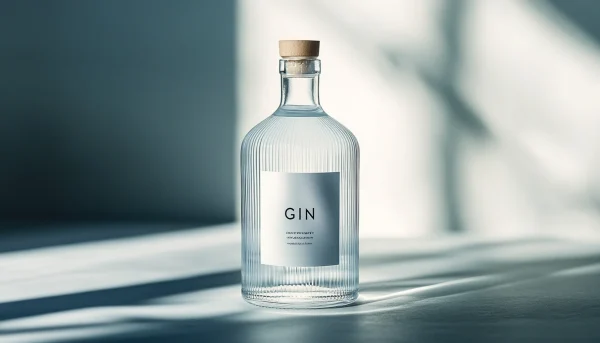 500ml Sleek Transparent Gin Bottle