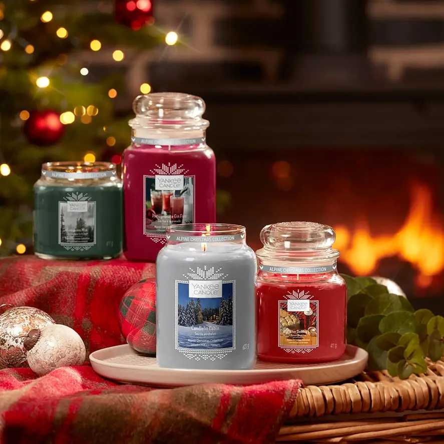 Visual comparison showcasing different types of Yankee Candle products